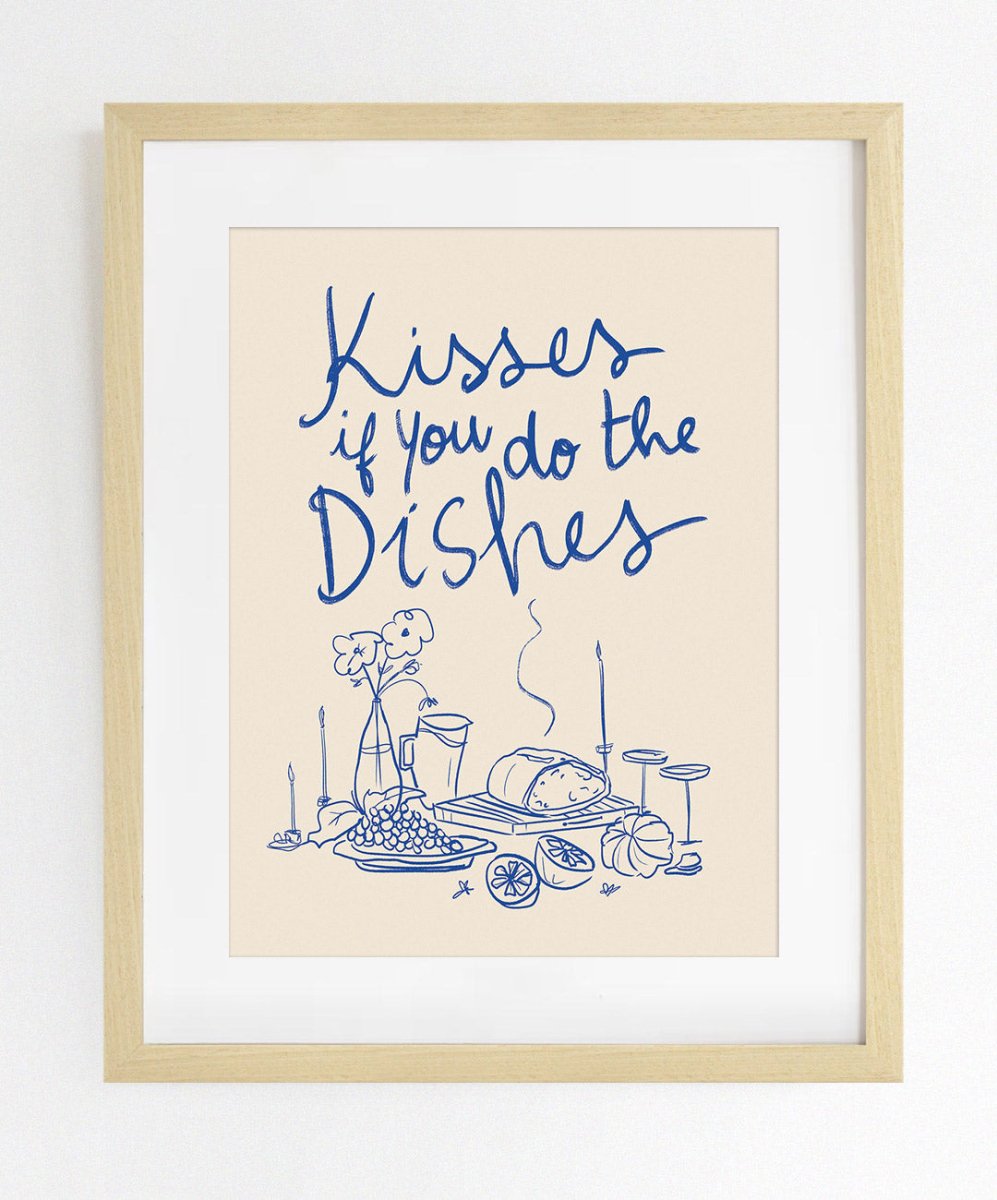 Kisses with Dishes - Posters Catita illustrations
