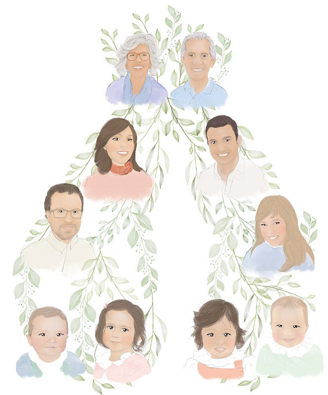 Árvore Genealógica - Ilustrações Personalizadas Catita illustrations
