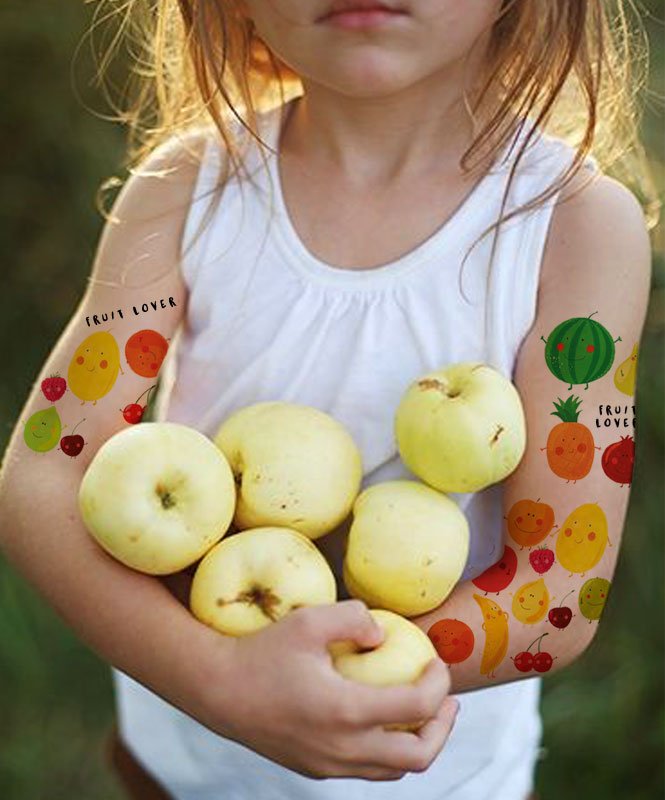 Pack Tatuagens Fruit Lover - Tatuagens Temporárias Catita illustrations