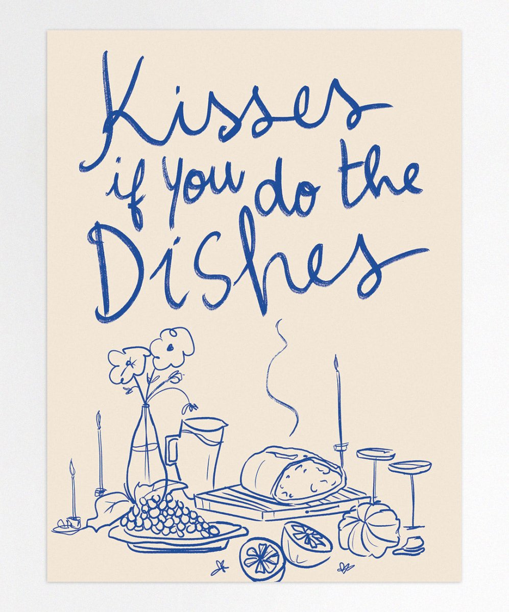 Kisses with Dishes - Posters Catita illustrations