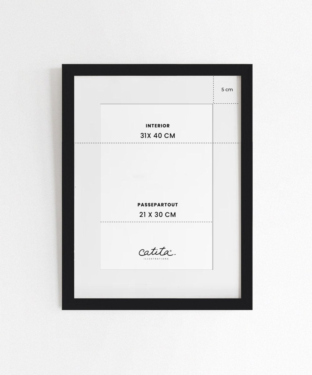 Moldura de Madeira Preta - Molduras Catita illustrations