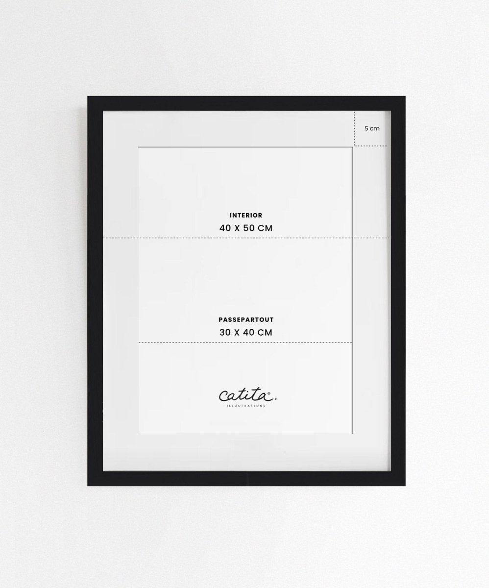 Moldura de Madeira Preta - Molduras Catita illustrations